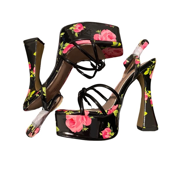 Betsey Johnson Women\'s Platform Heel Sandals | TIKY MULTI BLACK NWT main image 1